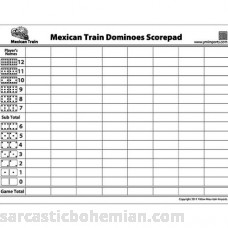 Yellow Mountain Imports 50-Sheet Scorepad for Mexican Train and Chicken Foot Dominoes B0073LW38Q